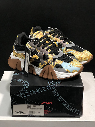 Italian luxury jewelry Versace_Versace 3.0 men_s and women_s fashion trend thick bottom low-top casual sports shoes 36-45 yards-3c869548